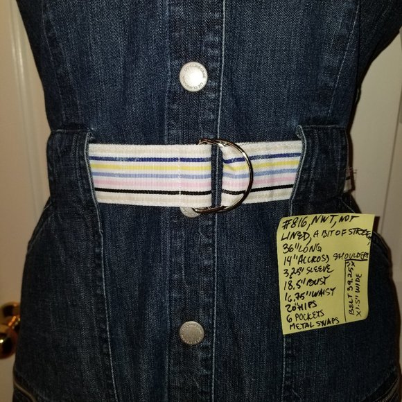 SYMMER DRESS NWT Stylish, Upscale Liz Claiborne Blue Denim - Picture 3 of 16